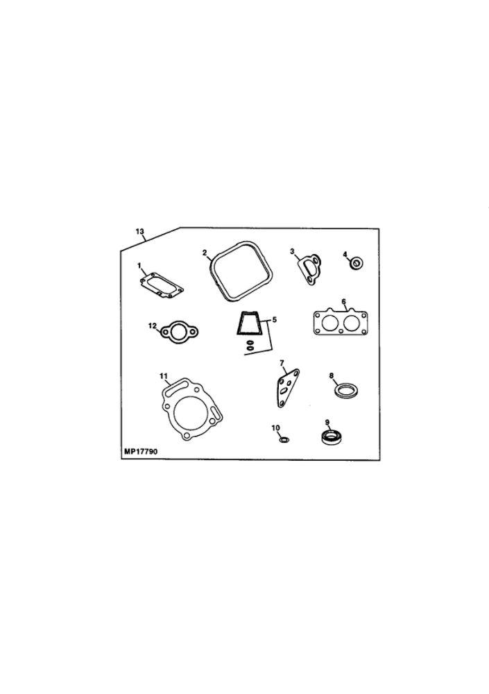 Engine Gasket Kit Diagram and Parts List for 351700-1114  Briggs and Stratton Engine
